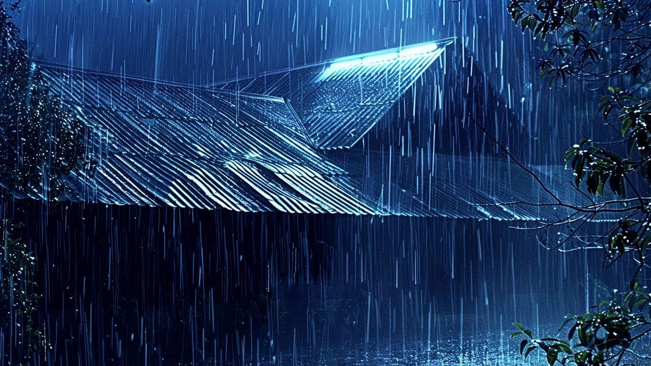 Soothing Rain Sounds with Thunder on a Tin Roof ⛈️ ASMR Rain Sounds for a Good Night's Sleep