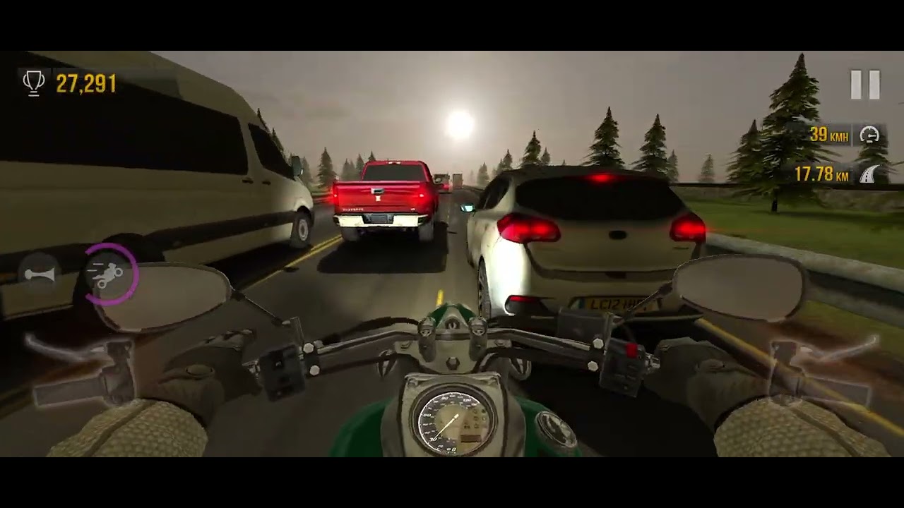 I ride highest time in traffic rider moto racing game with Highest speed