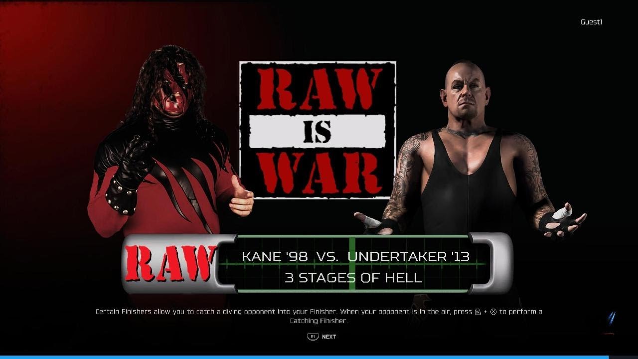 WWE 2K26 Kane vs Undertaker three stages of Hell Match