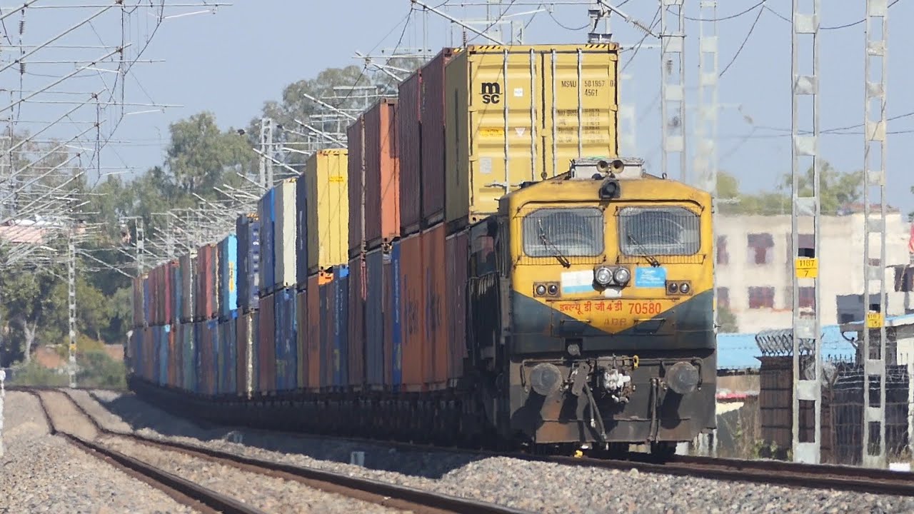[PART #97] HIGH SPEED Overtake powerful WAG 9 Double stack container Dedicated WDFCCIL | Corridor 