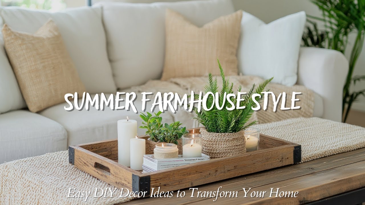 Summer Farmhouse Style ☀️: Easy DIY Decor Ideas to Transform Your Home