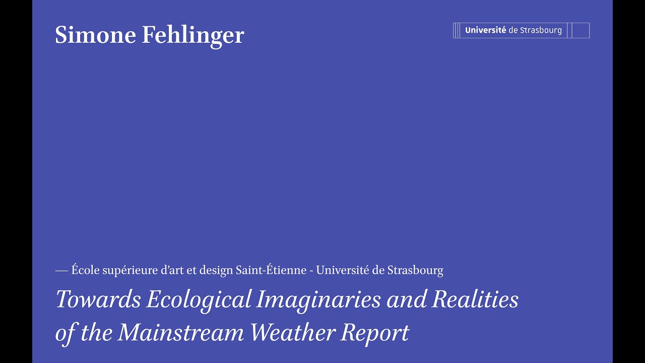 Towards ecological imaginaries and realities of the mainstream weather report, Simone Fehlinger
