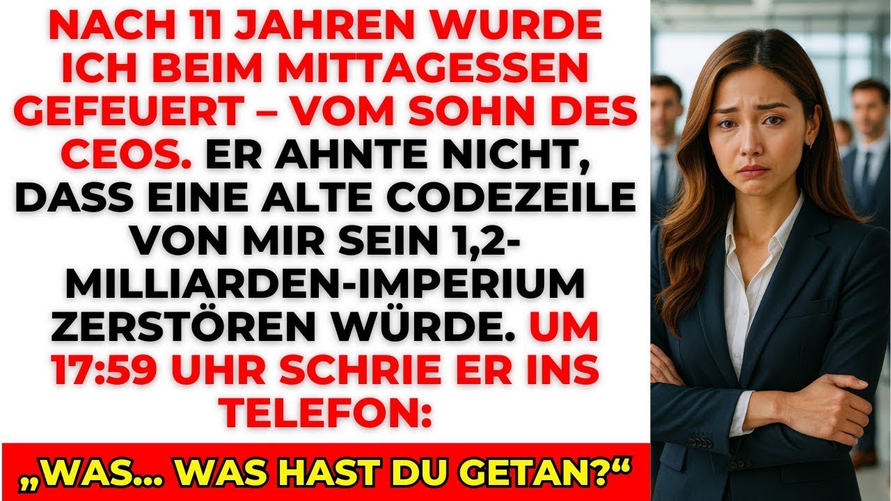 Ich wurde vom arroganten Sohn des CEOs gefeuert – Doch mein Code stürzte das Milliarden Imperium