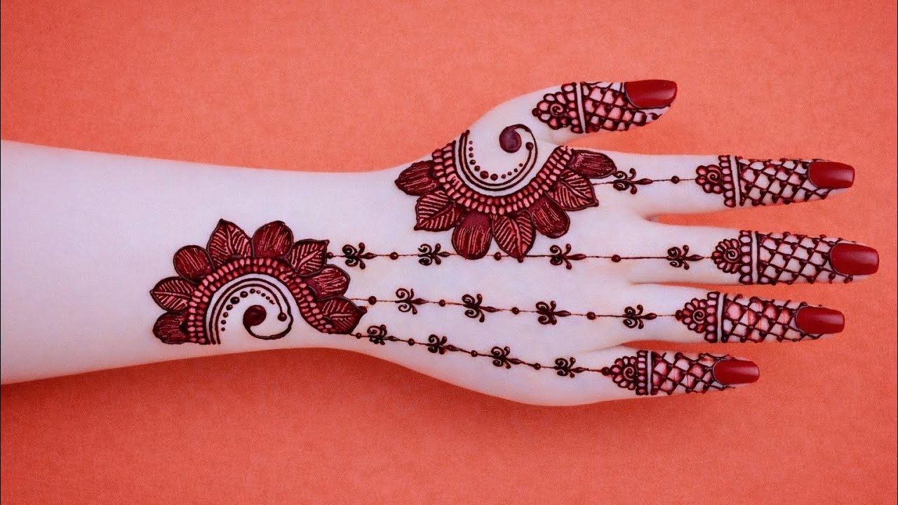 Very simple unique style mehndi design for back hand l easy mehndi design 2026 l mehndi design l 