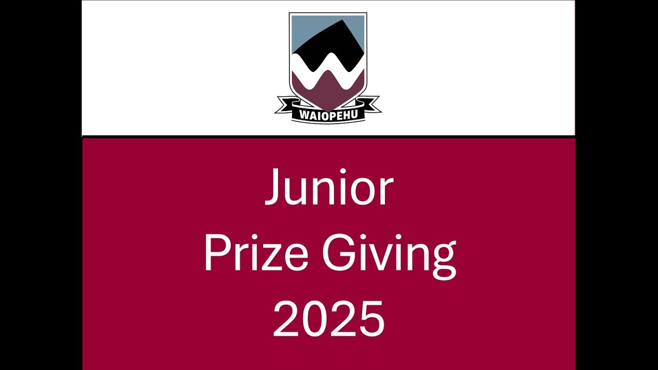 2025 Waiopehu College Junior Prizegiving