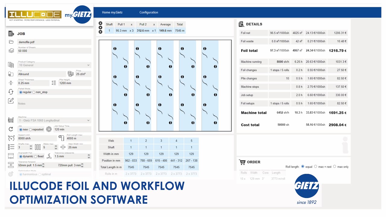 Gietz x Illucode Foil & Workflow Optimization Software