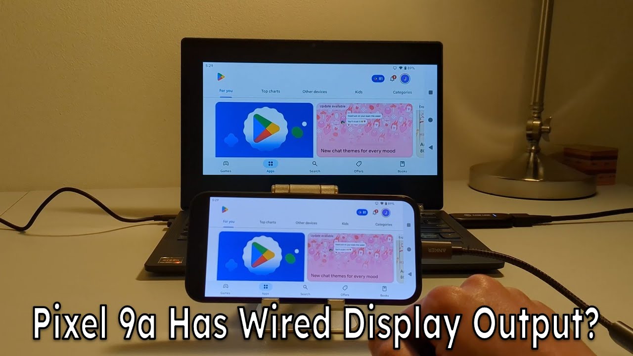 Поддерживает ли Pixel 9a выход HDMI (проводной внешний дисплей)?