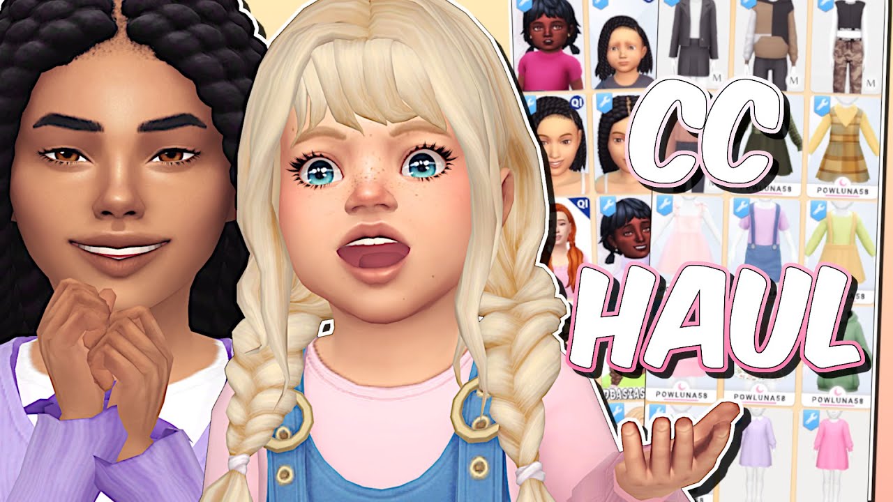 Sims 4 | MAXIS MATCH TODDLERS & KIDS CC HAUL #2 🌿 | over 100 items + CC LINKS!