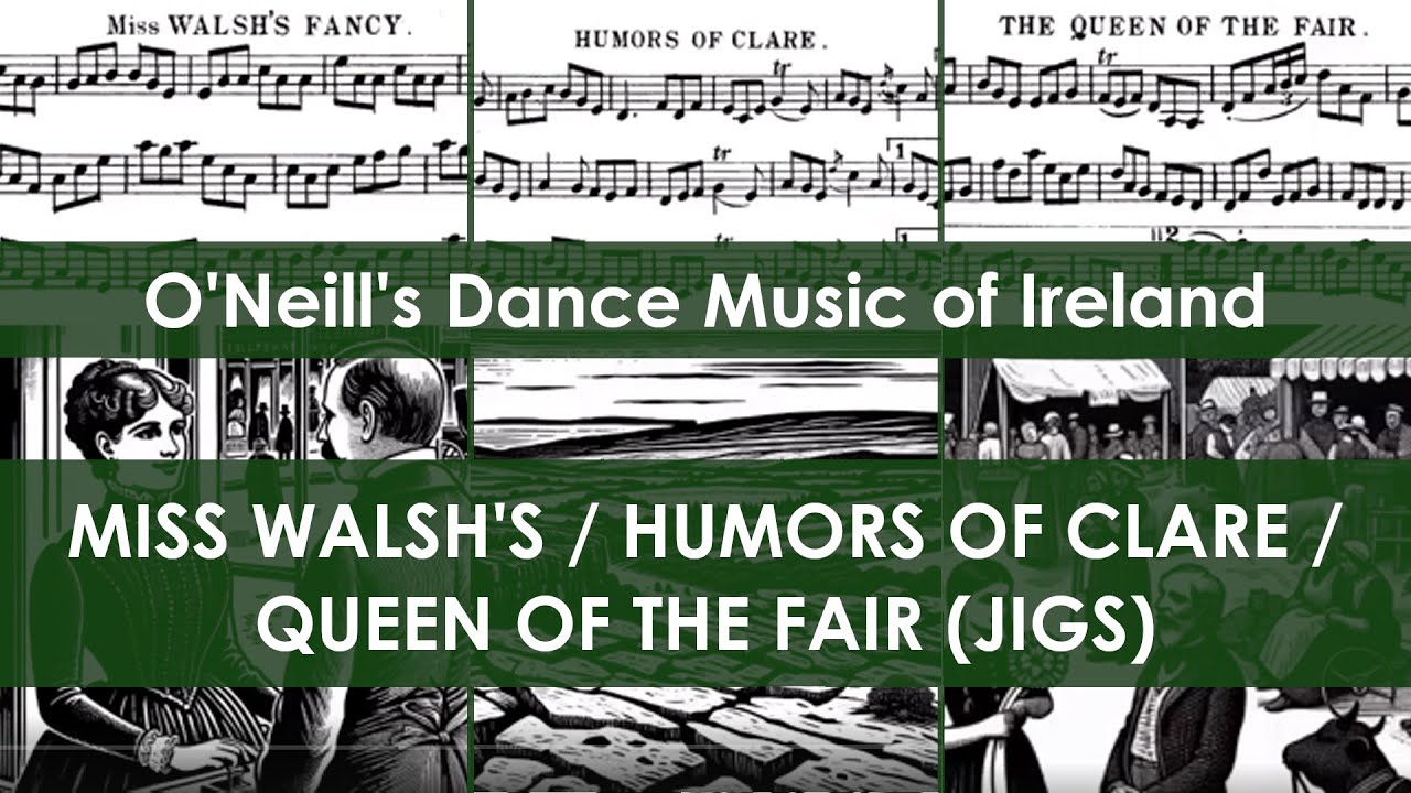 DMOI328-330 Miss Walsh's Fancy/Humors of Clare/Queen of the Fair (Jigs on Irish tenor banjo)