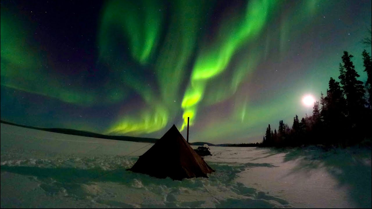 EXTREME WINTER CAMPING in HOT TENT! (-30°C)