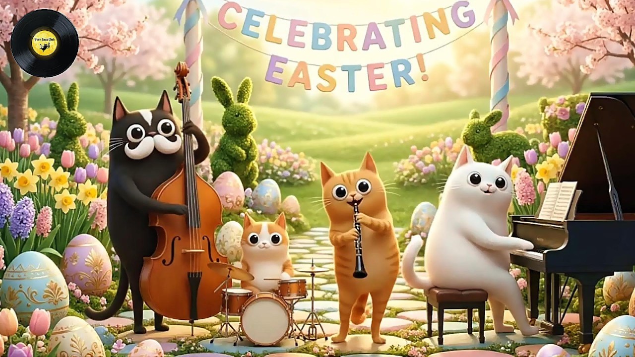 🐱The Great Easter Egg Hunt | Lighthearted Jazz for a Sunny Morning 🐣🌷