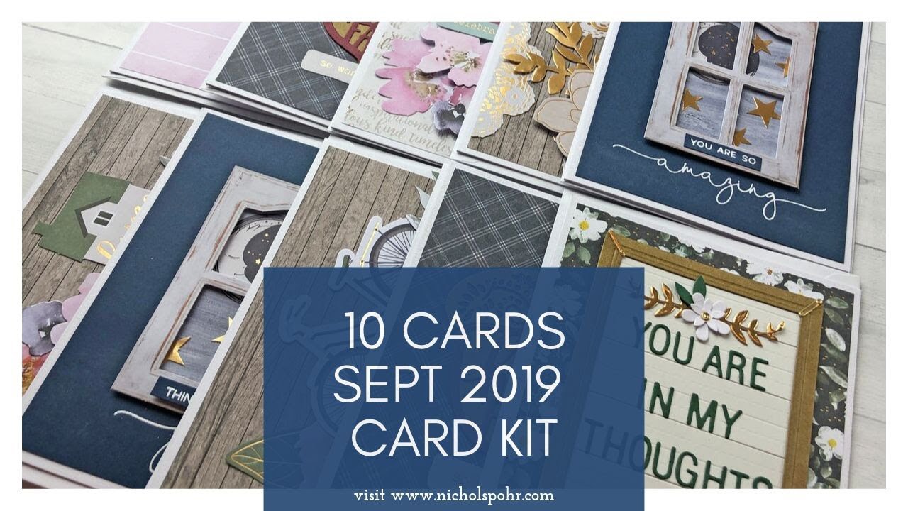 10 Cards Spellbinders Sept 2019 Card Kit of the Month