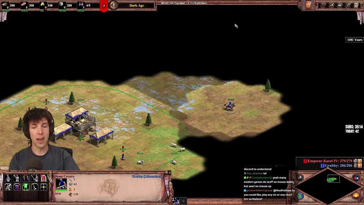1v1 semipro games w/ Orc, 1v1 semipro games in aoe2 later - LIVE - Grubby - 24-June-2026