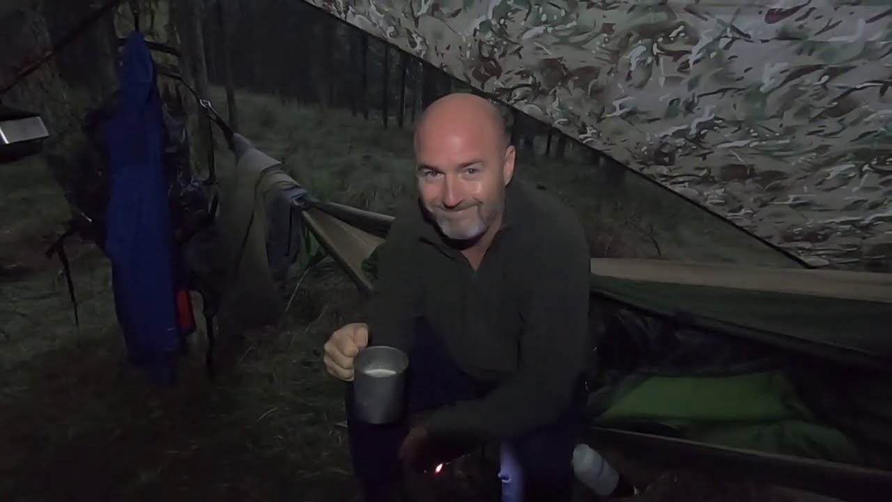 Forest of Dean Wild-camp - British Army Basha and Amazon Basics Hammock -  Aug 2020