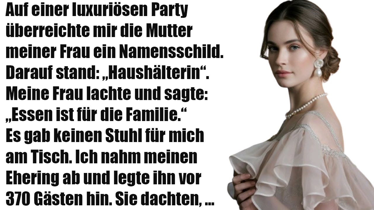 „Auf einer Luxusparty nannte mich meine Schwiegermutter ‚Hausmeister‘ – meine Frau lachte!“