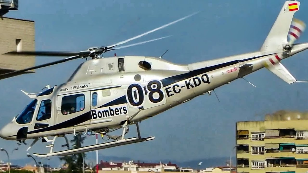 Agusta A119 Koala EC-KDQ helicopter at Sabadell Airport LELL