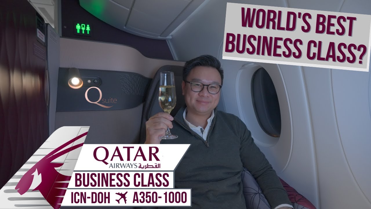 Обзор бизнес-класса Qsuites A350-1000 авиакомпании Qatar Airways · Сеул - Доха