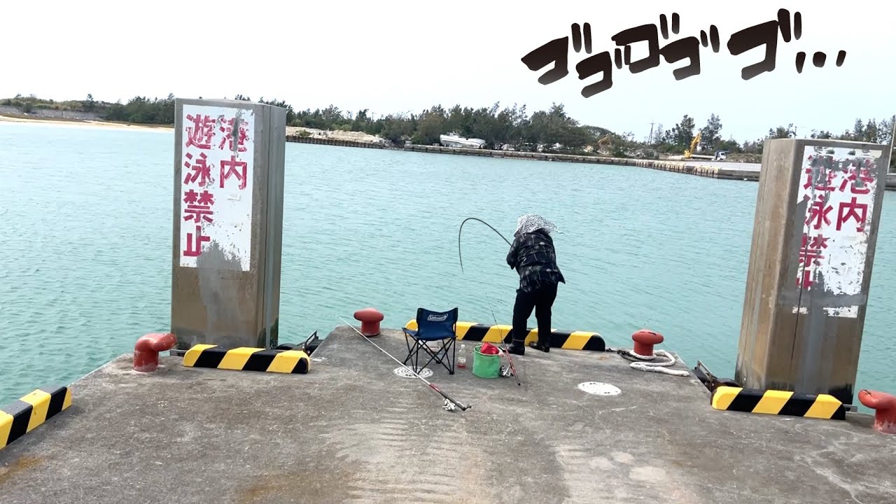 【緊急】達人おばーが浮桟橋で大物釣った