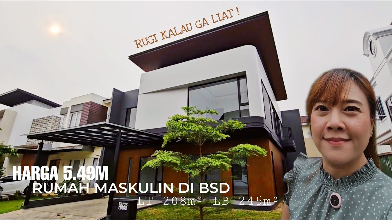 Rumah BSD Minimalis 5 menit ke Tol SerbaRaja LB 245m2 5Man