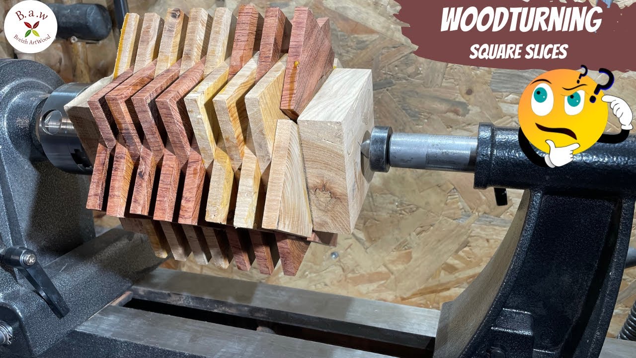 Woodturning: square slices
