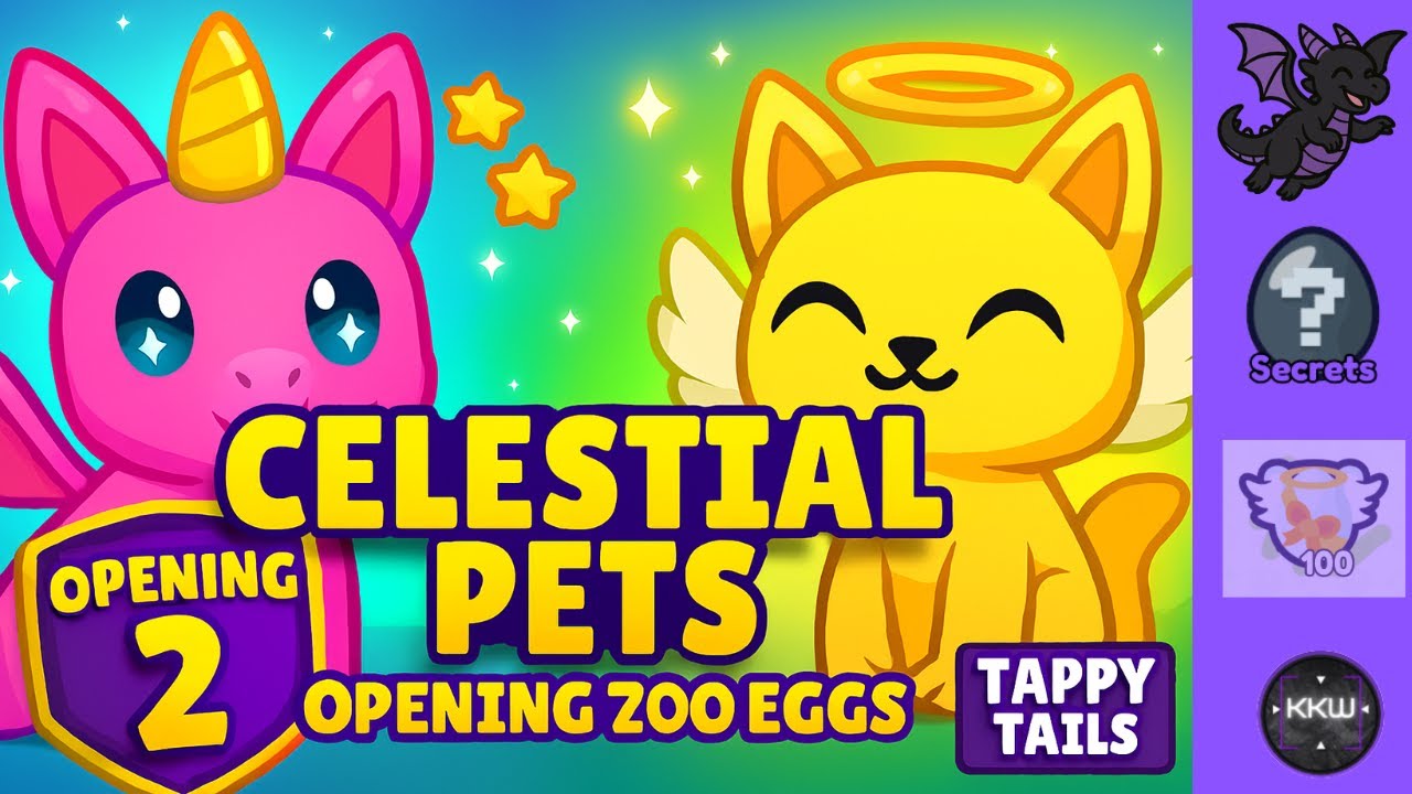 Unlocking CELESTIAL PETS in Tappy Tails! 🌌 Opening 200 Eggs for INSANE Luck!