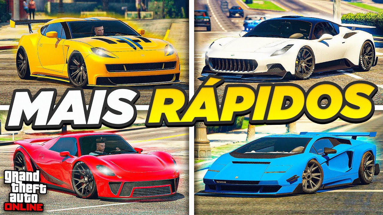 10 CARROS MAIS RÁPIDOS DO GTA 5 ONLINE