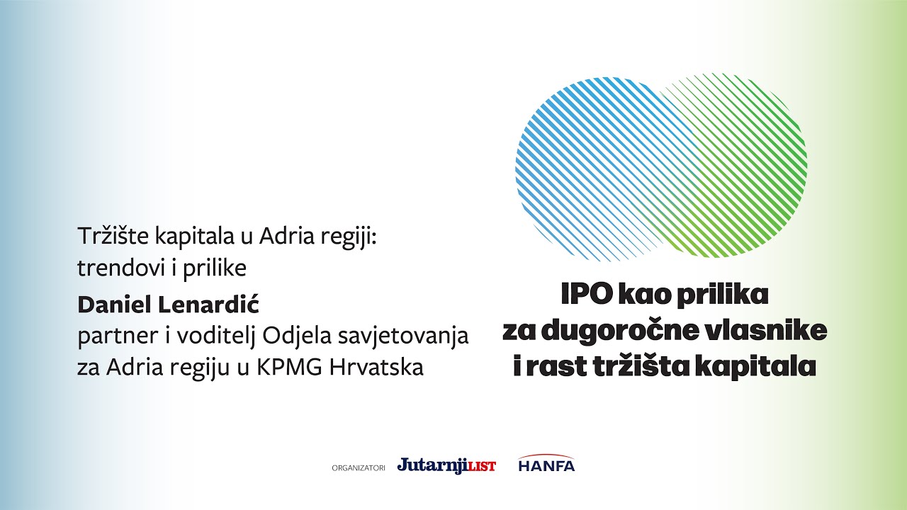 Daniel Lenardić, partner i voditelj Odjela savjetovanja za Adria regiju, KMPG Hrvatska