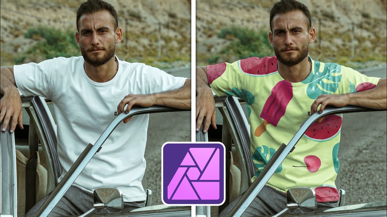 Muster auf Kleidung anbringen - T-Shirt Design ändern | Affinity Photo 2 Tutorial