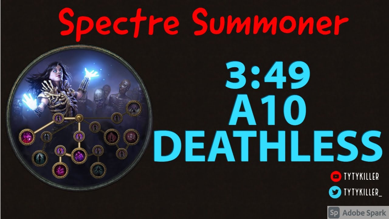 3:49 Spectre Summoner Run   A10 Kitava, Merc Lab, All skill points done
