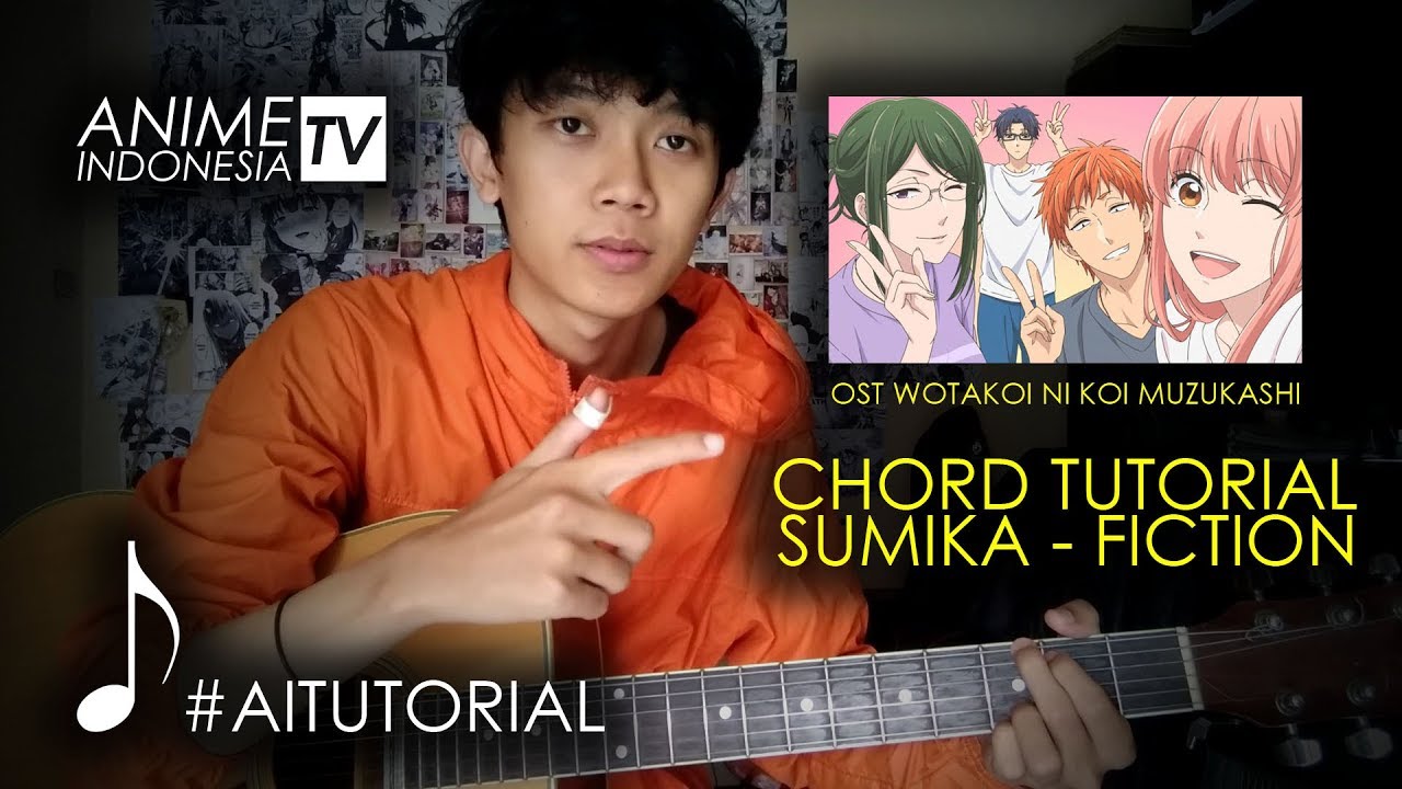 Tutorial Cover Guitar Sumika - Fiction (Ost Wotakoi ni Koi wa Muzukashi) #AITUTORIAL