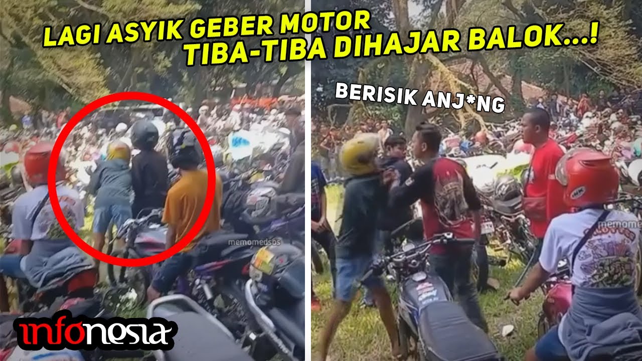 LANGSUNG KAPOK..! Inilah Aksi Geber-Geber Motor Dihajar Warga