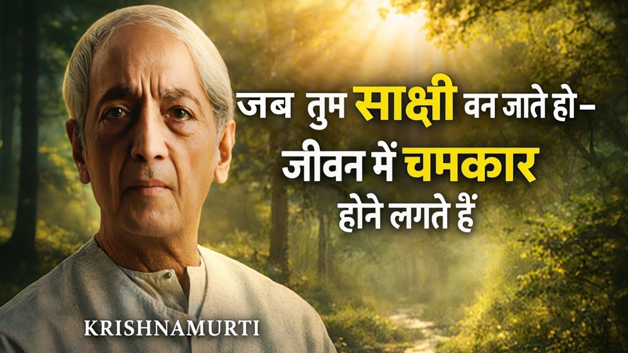  Krishnamurti - जब तुम साक्षी बन जाते हो तो जीवन में चमत्कार होने लगते हैं
