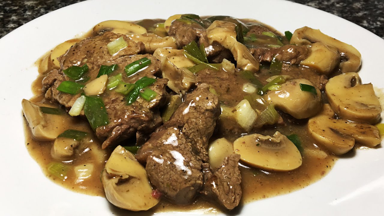 🥩Filete de Res con Champiñones 🍄/ Recetas fáciles