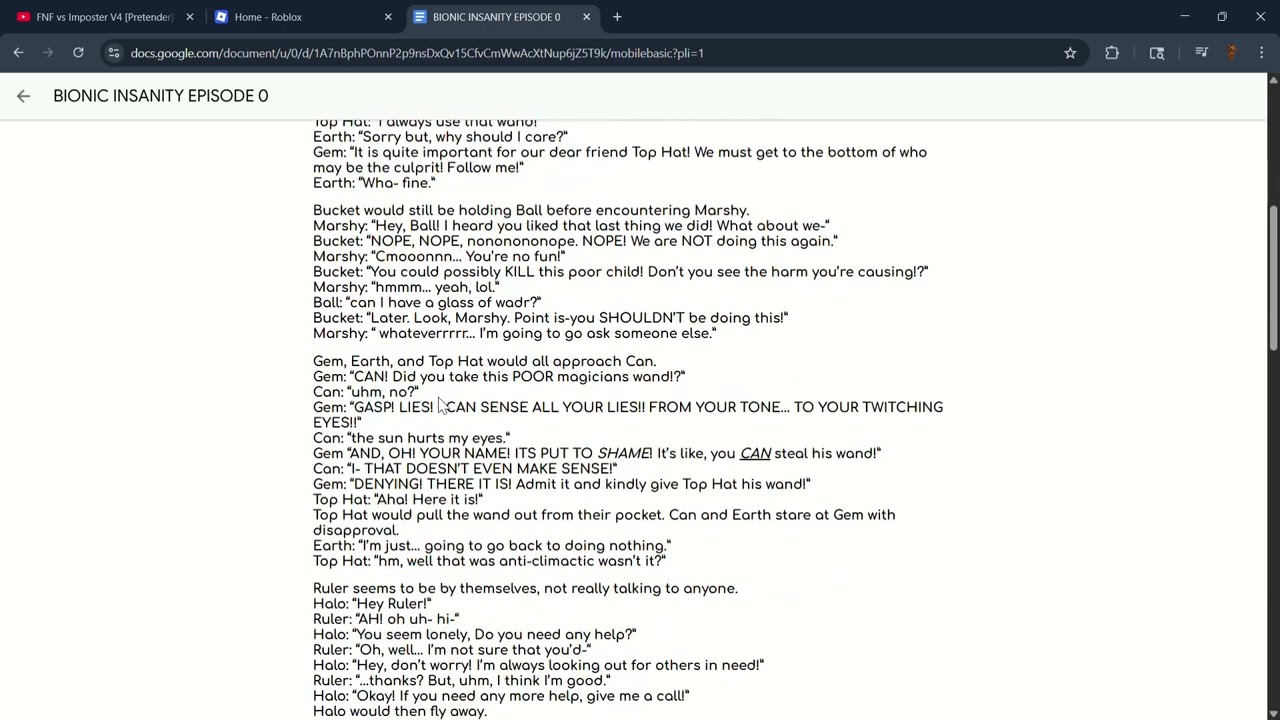 BIONIC INSANITY EPISODE 0 SCRIPT - meester voice acting :pog: @redplanetproductions7785
