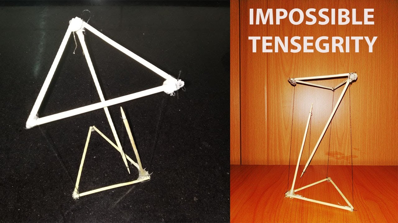 Impossible Tensegrity structure  - home made - DIY