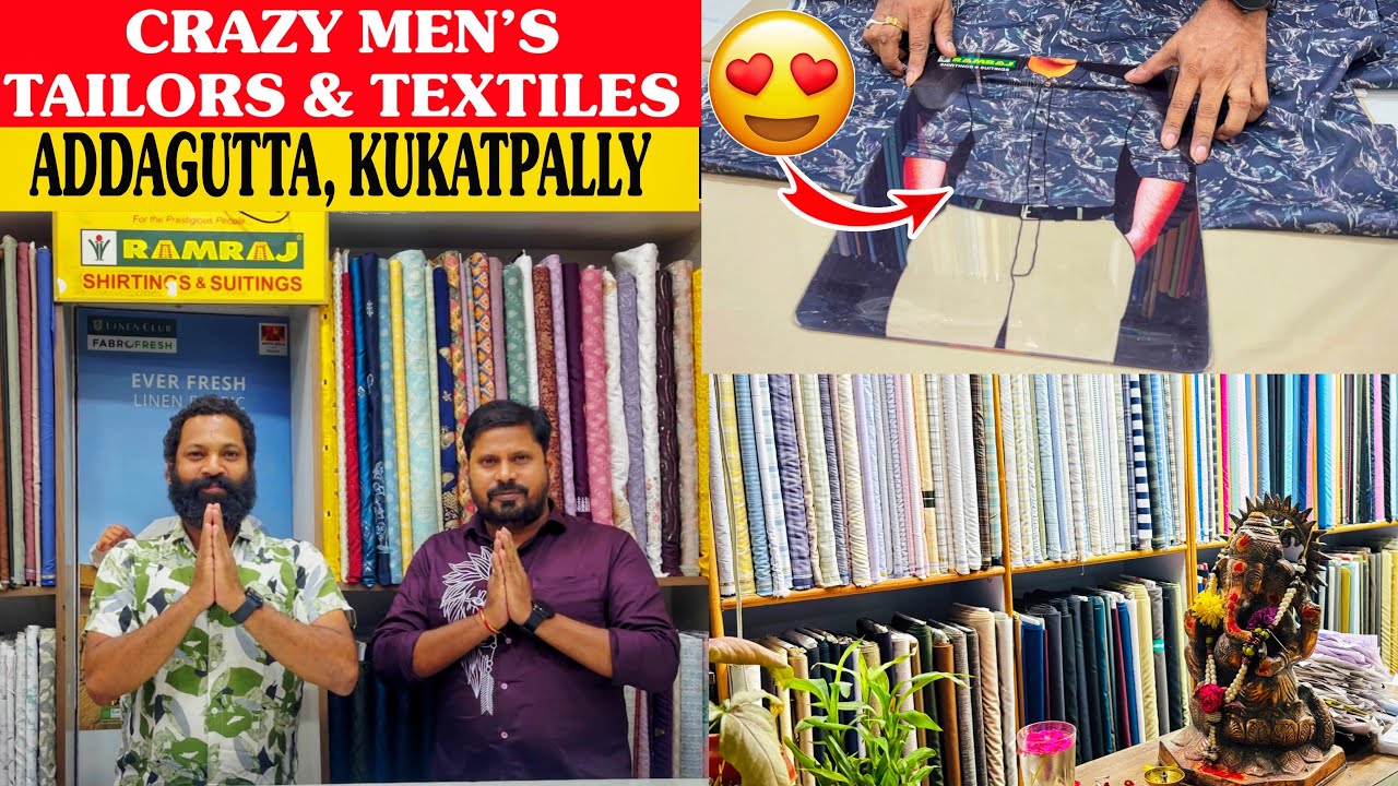 Crazy Men’s Tailors & Textiles Kukatpally Addagutta | Best Men’s Linen Clothing Store in Hyderabad