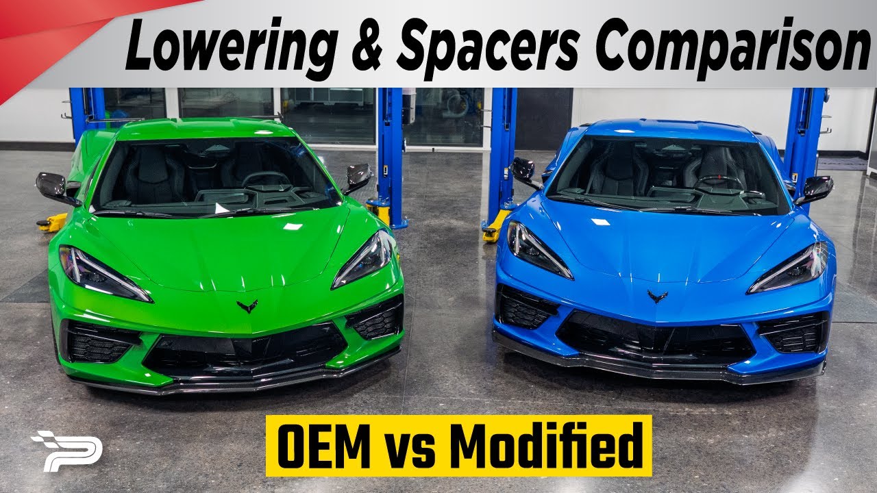 C8 Corvette Lowering & Wheel Spacer Comparison