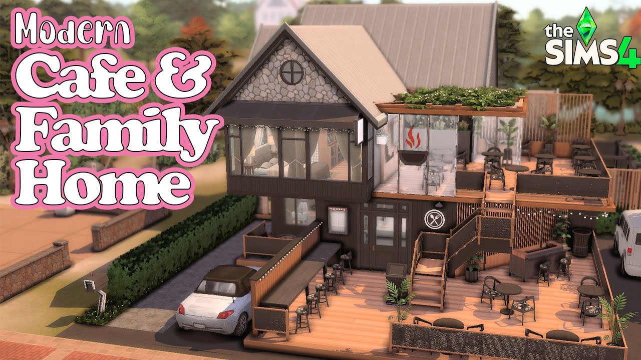 Быстрое строительство: Великолепное кафе и семейный дом | Sims 4 без пользовательского контента