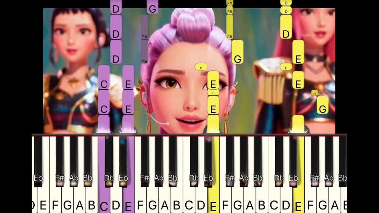 How to Play “Golden – Huntrx ” on Piano 🎹✨ #shorts #pianotutorial 