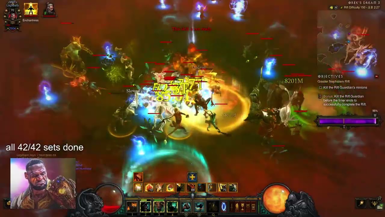 Diablo3 Season 30 Immortal King Hota barb 150 rank 1  (all gr 150, 42/42 set done)