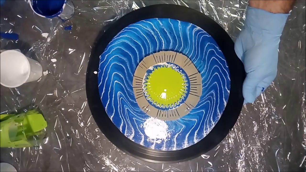 peinture acrylique fluide sur vinyl
