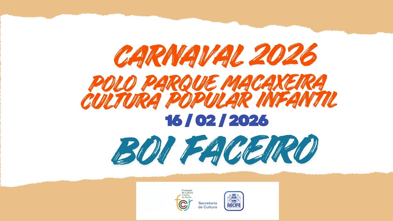 BOI FACEIRO  / POLO MACAXEIRA CARNAVAL 2026  / 16 02 2026.