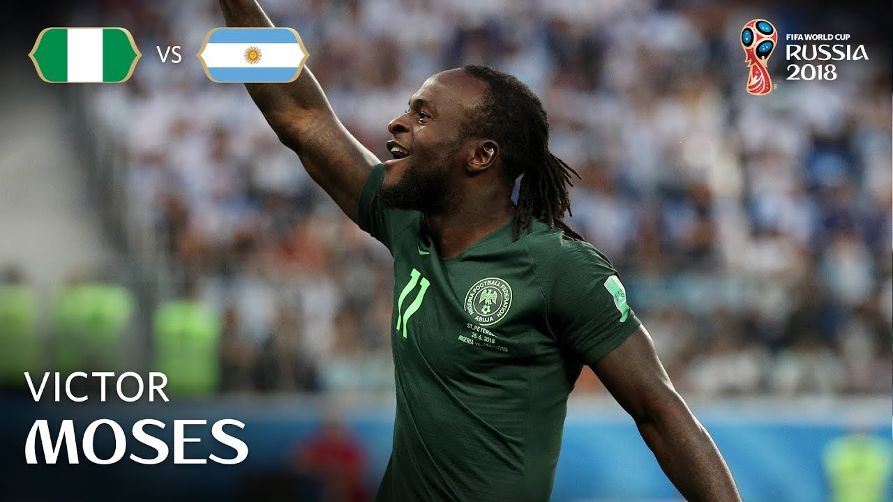 Victor MOSES Goal - Nigeria v Argentina - MATCH 39