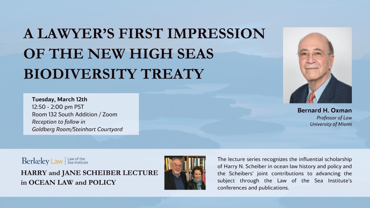 A Lawyer’s First Impression of the New High Seas Biodiversity Treaty