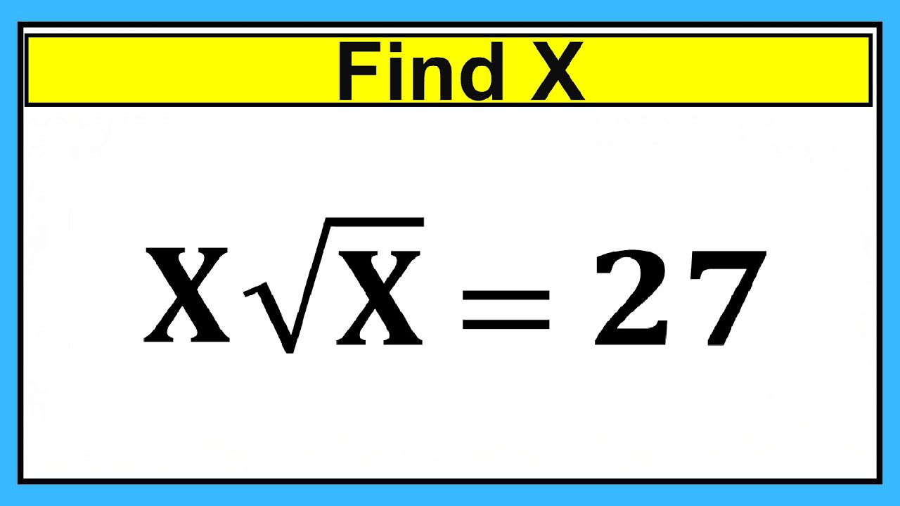 Nice Math Simplification Problem | Find the value of X