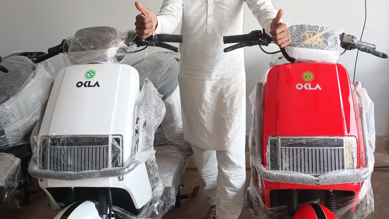 Pakistan number one electric scooter Okla Onyx model views 1200w  motor 72v 32amp Graphene Battery 