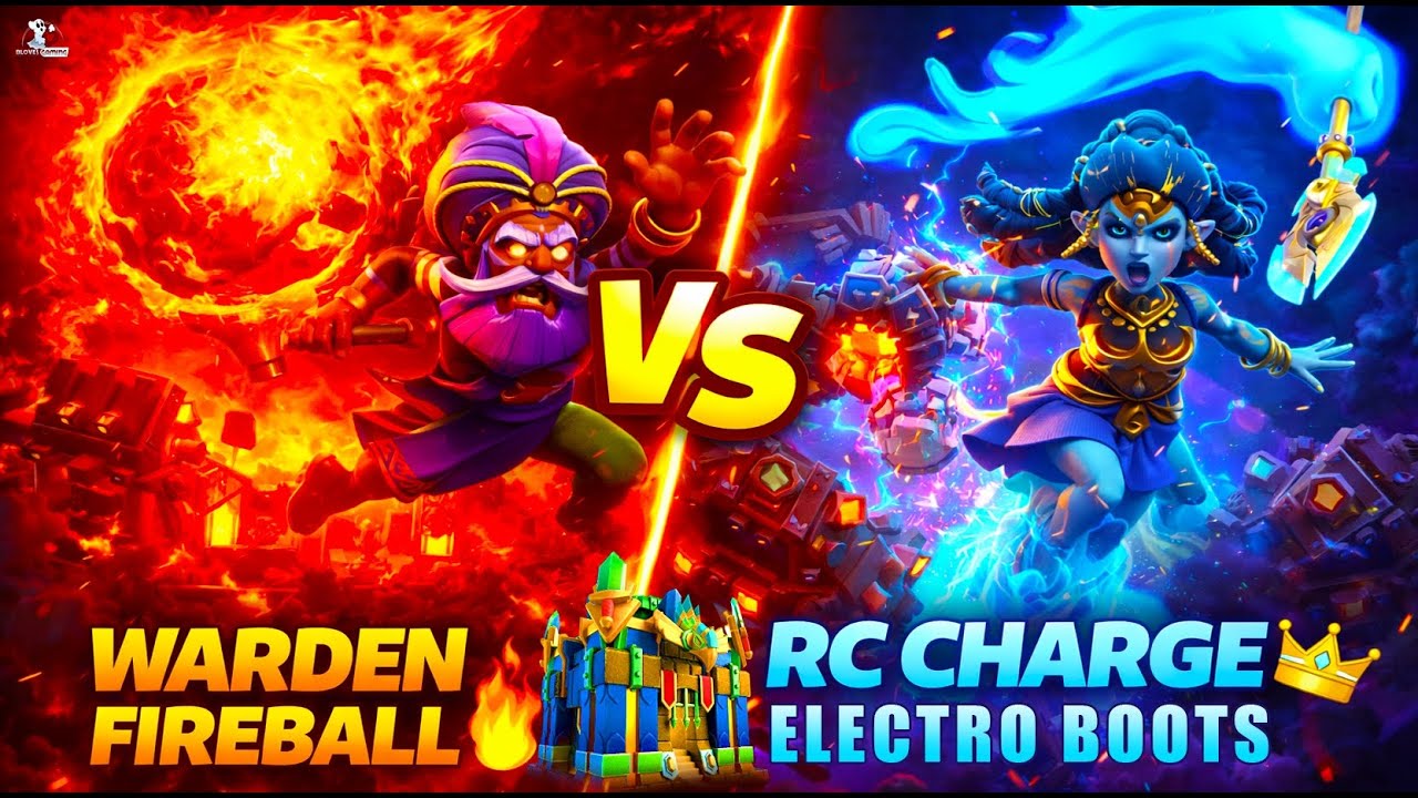 Warden Fireball 🔥 vs RC Charge (Royal Champion) 👑| Which Attack is BETTER? in Clash of Clans 