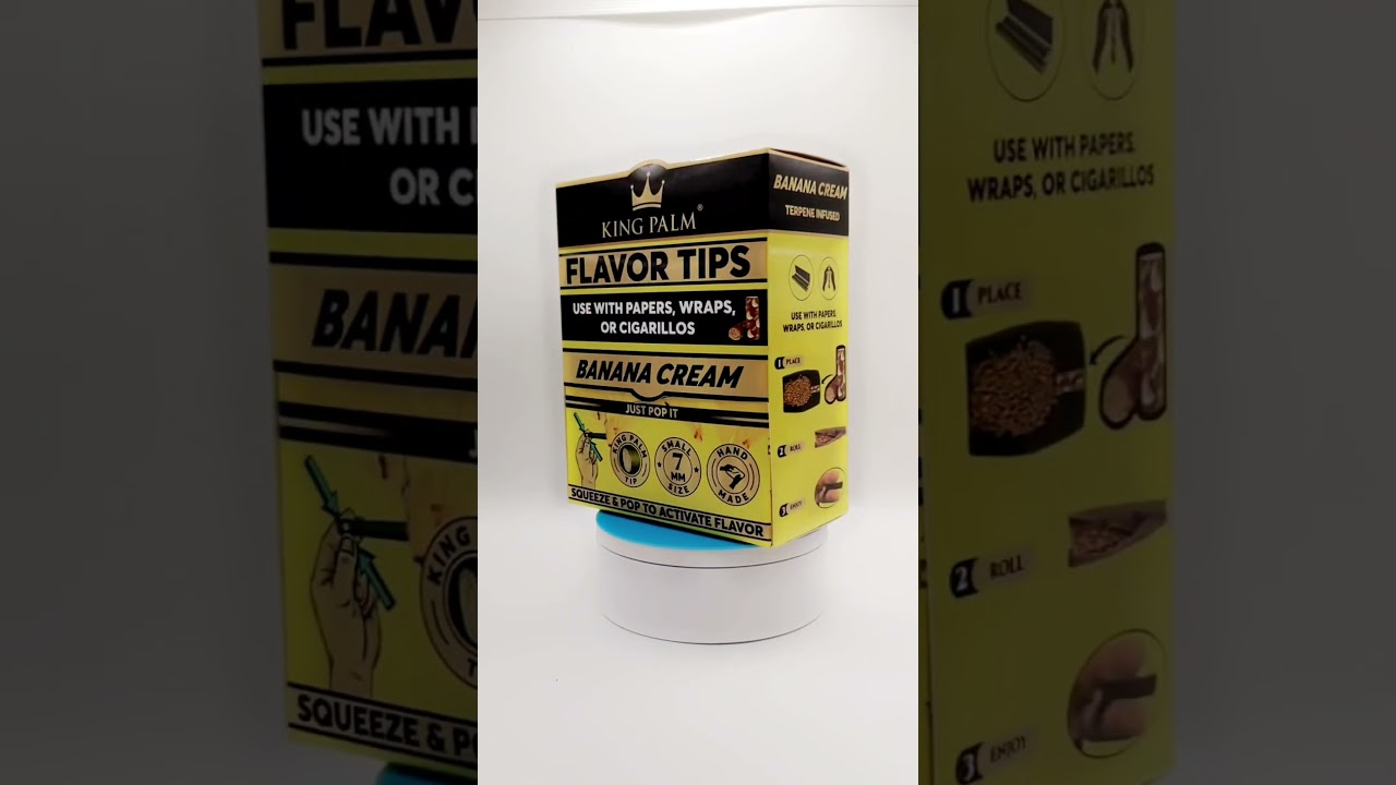 King Palm - Banana Cream Terpene Flavoured - 420 Filter Tips - by JustSmoke.me