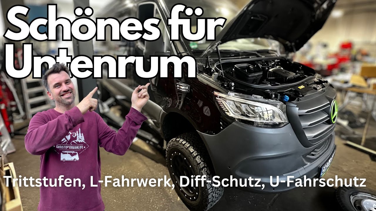Sprinter W907 Trittstufen, Luftfahrwerk, Unterfahrschutz - Die Campervan Ausbauer
