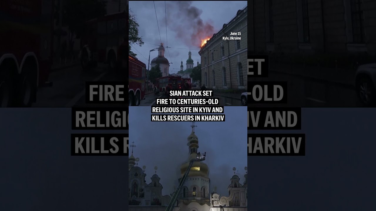 Russian Attack Damages Historic Religious Site In Kyiv | #breakingnews #worldnews | N18S